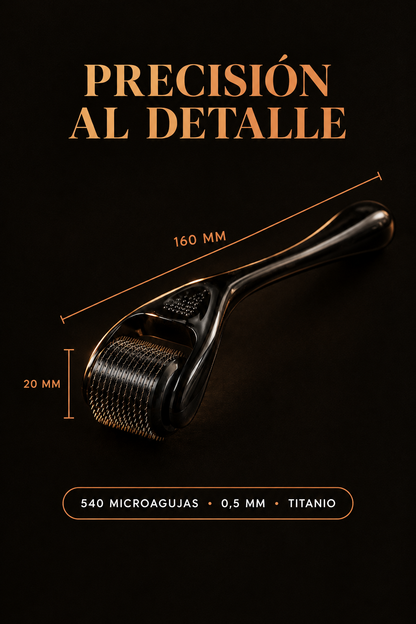 PORTE™ Kit Barba, medidas del dermaroller