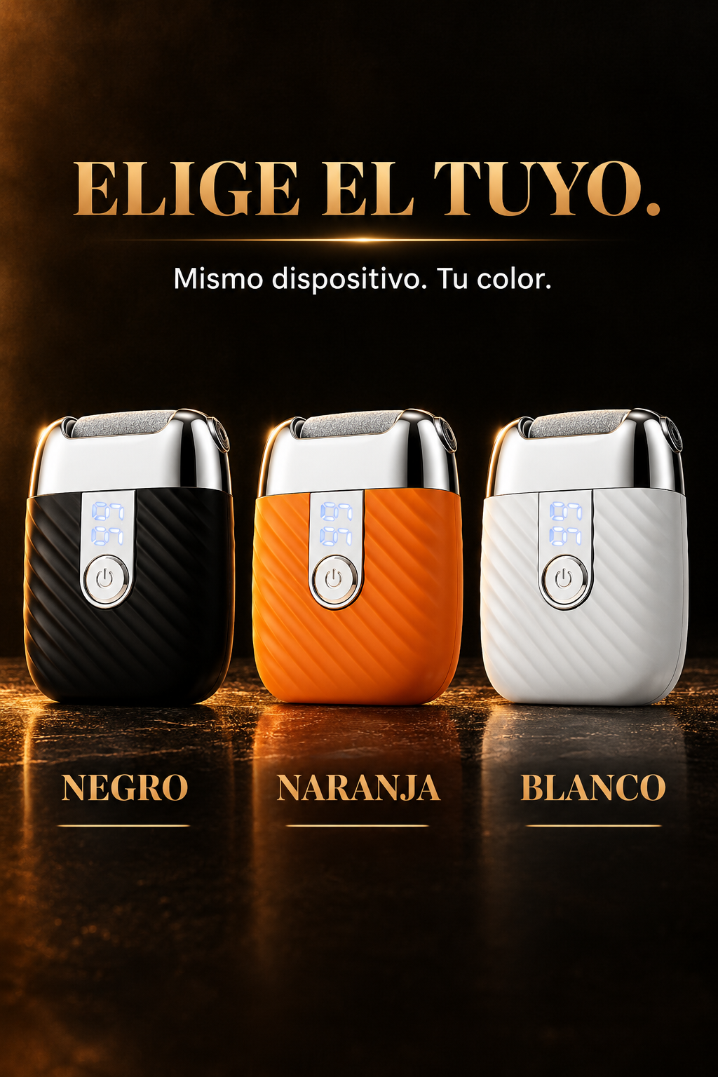 PORTE™ lima eléctrica para pies, los tres colores disponibles