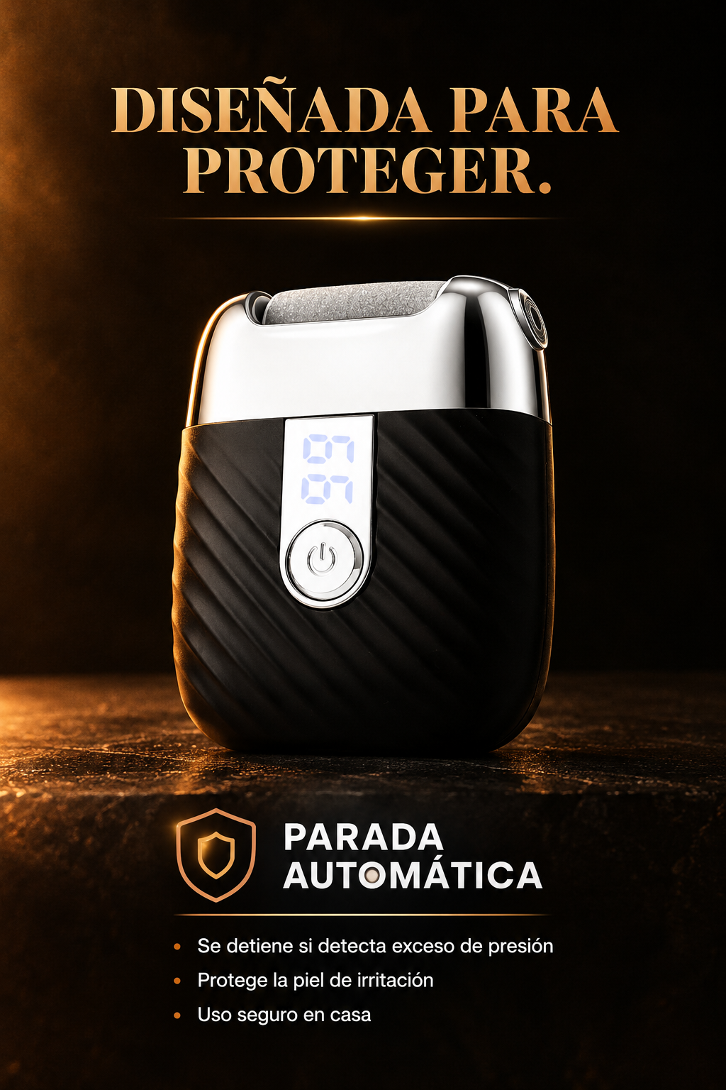 PORTE™ lima eléctrica para pies, sensor de parada automática